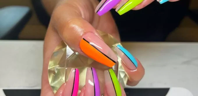 Beautiful Neon nail designs