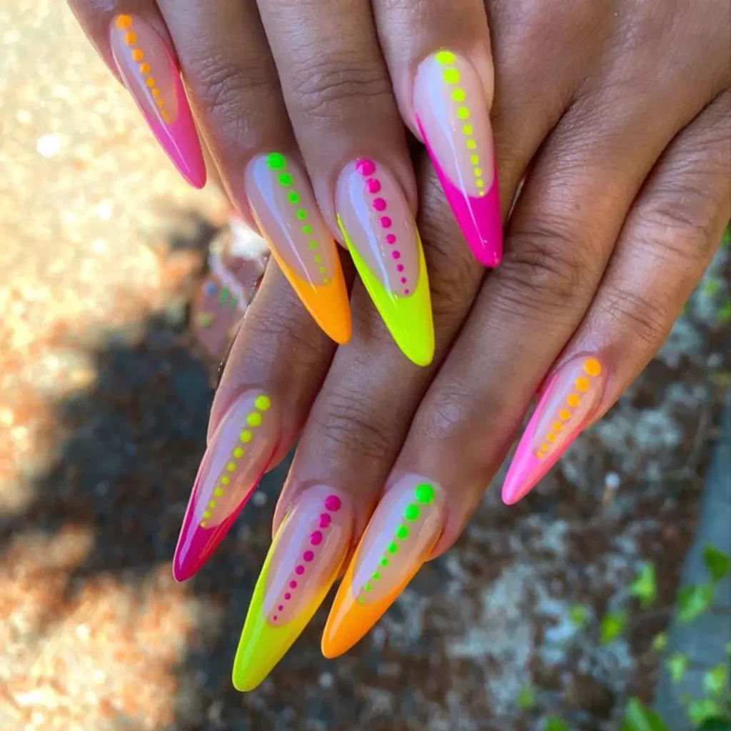 Enchanting Neon nail designs