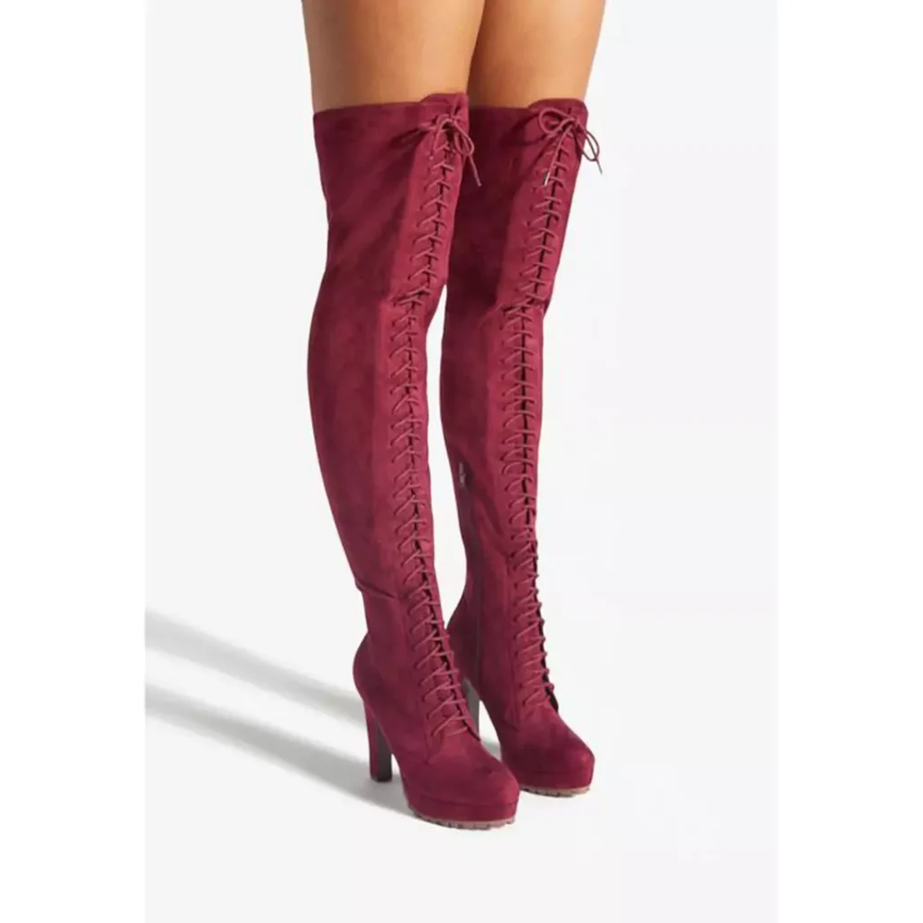 sleek velvet thigh high boots for women 