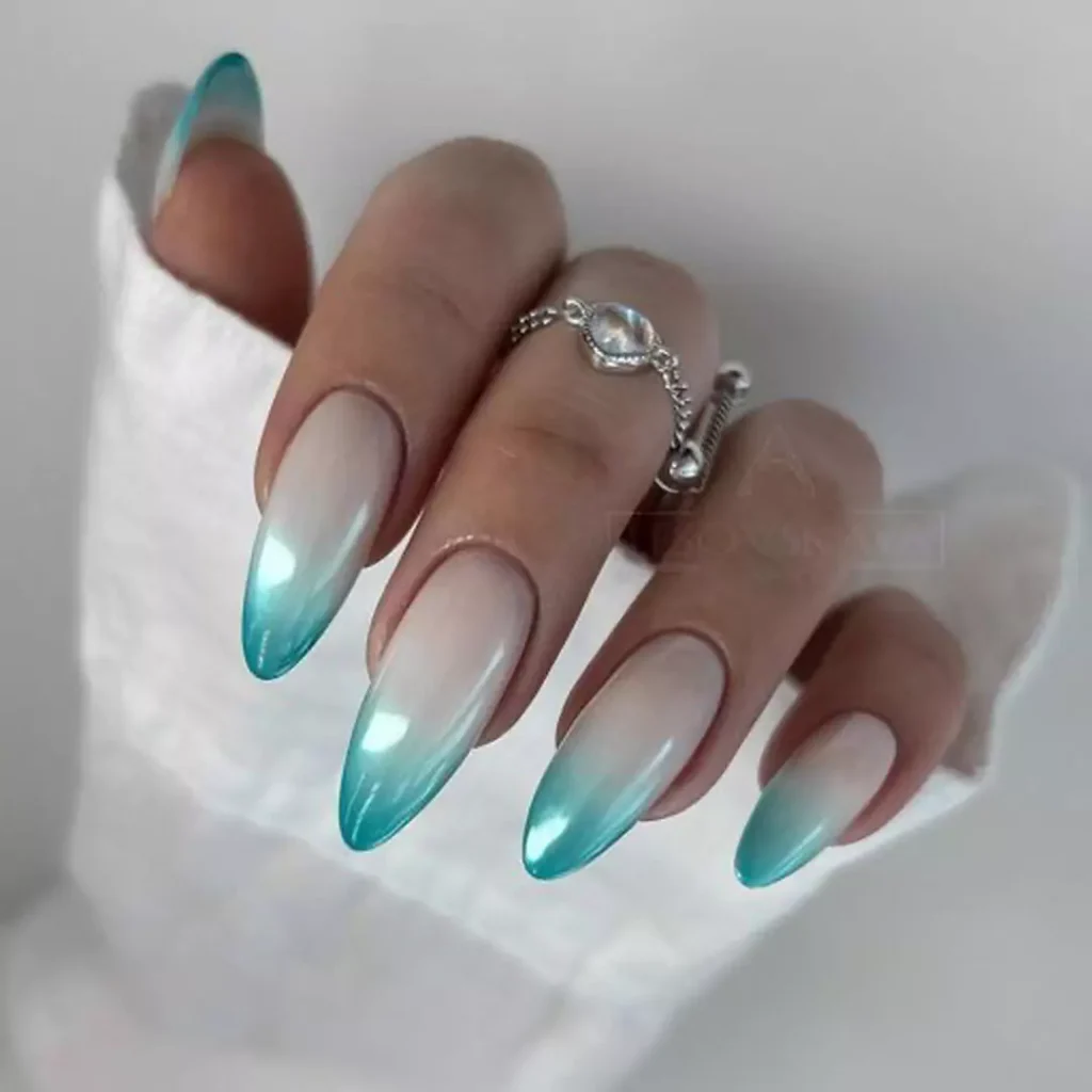 Attractive and special blue nail designs