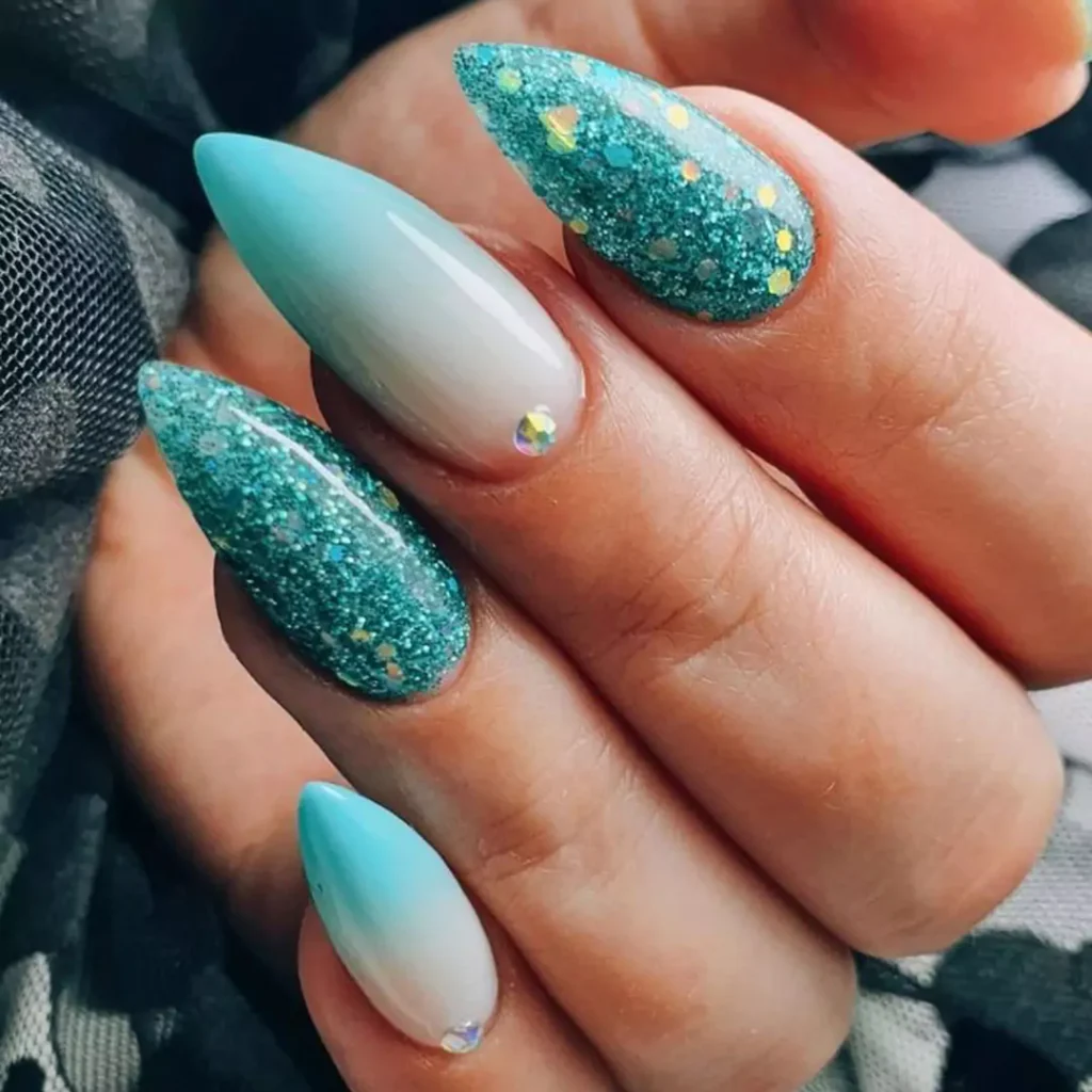 Special blue nail designs