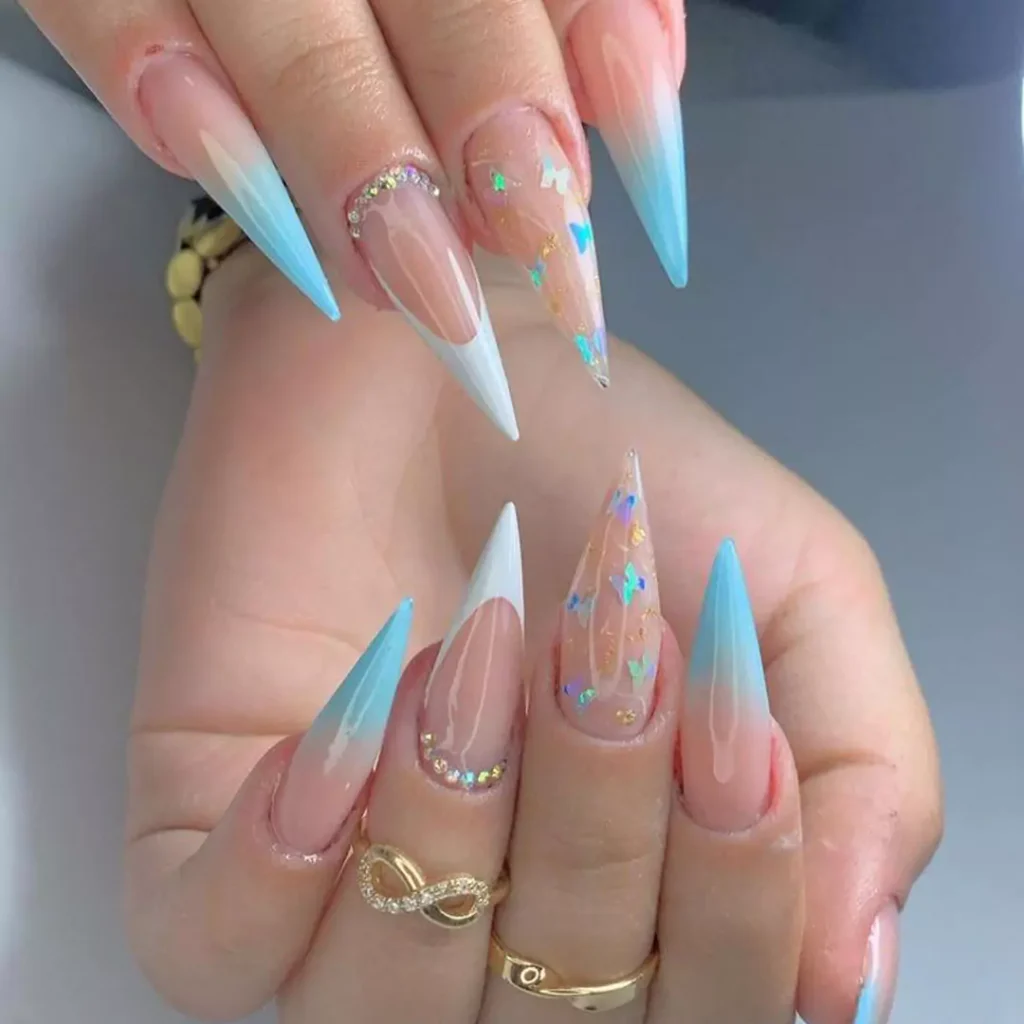 Enchanting blue nail designs