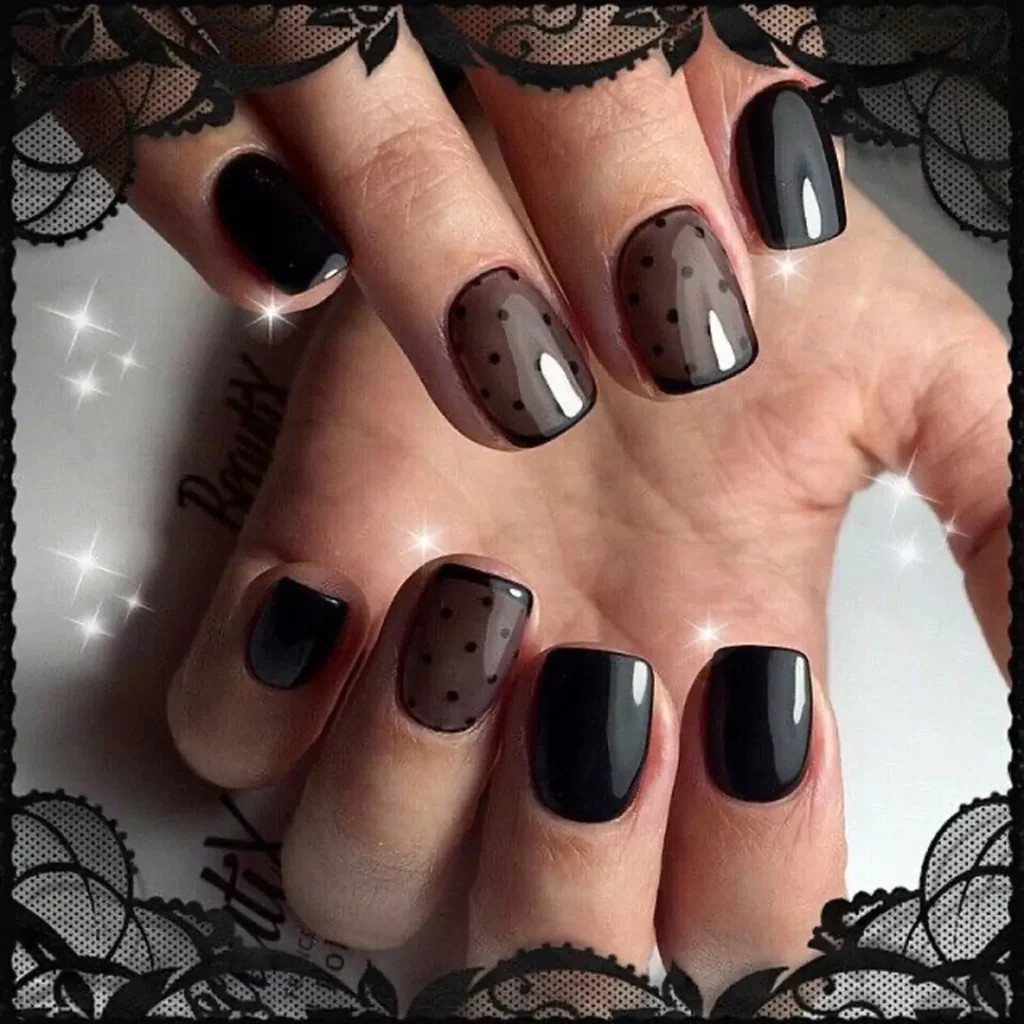 Deceptive black nail designs