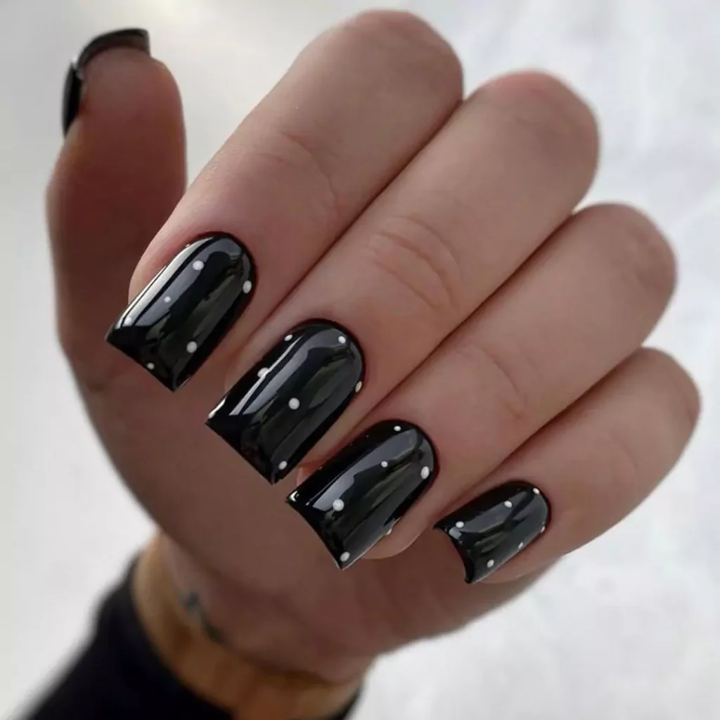 Stylish and special black nail designs