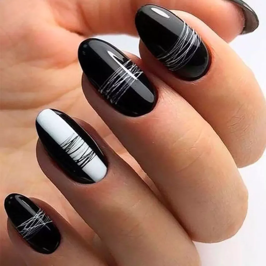 Beautiful and charming black nail designs