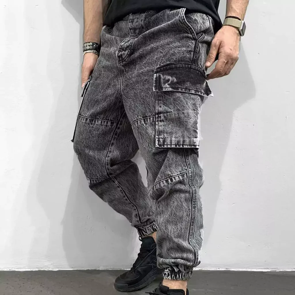 jean cargo jogger pants of men