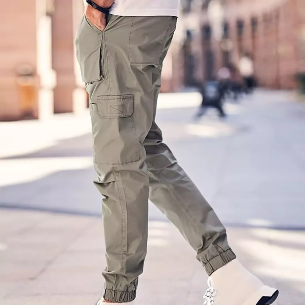 fashionable cargo jogger pants of men