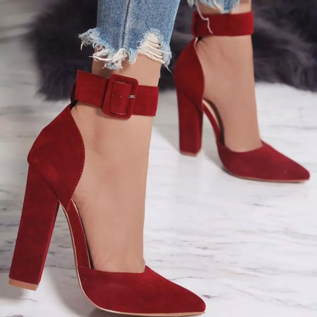 deceptive red high heels shoes