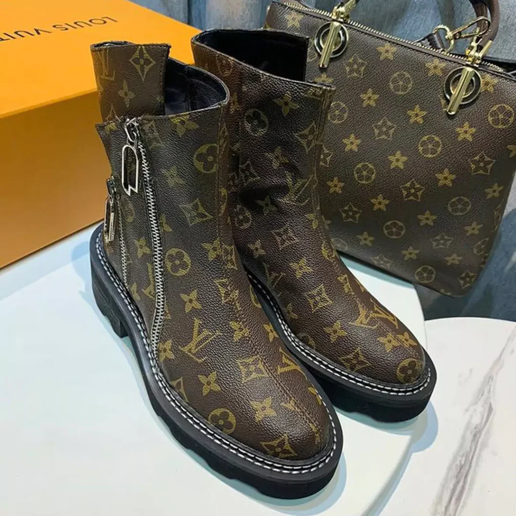 LV short brown boots for women 