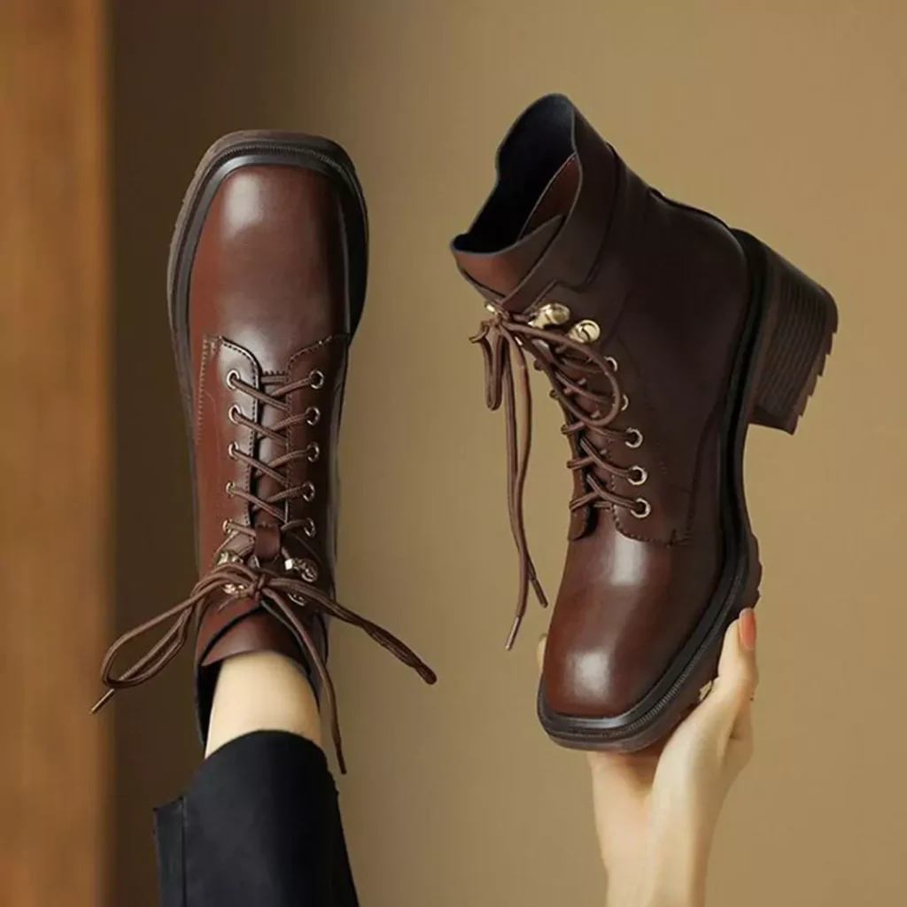 elegant short brown boots for women 