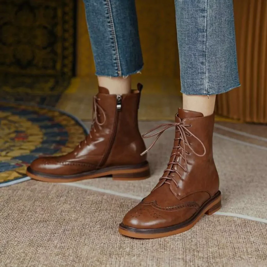 sophisticated short brown boots for women 