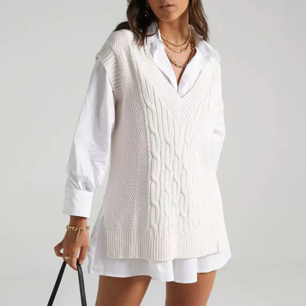 fashionable sweater vest for women