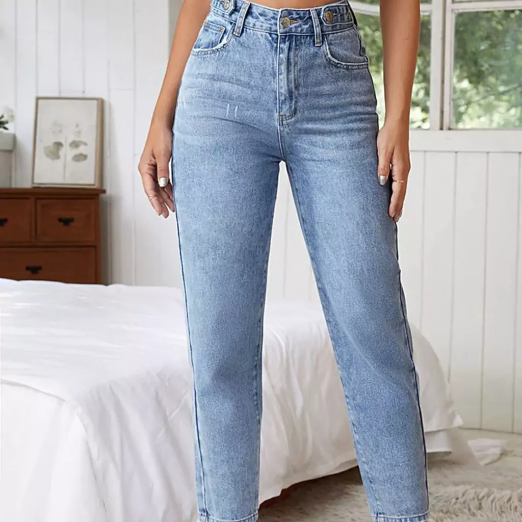 attractive Mom-style jean pants for ladies 