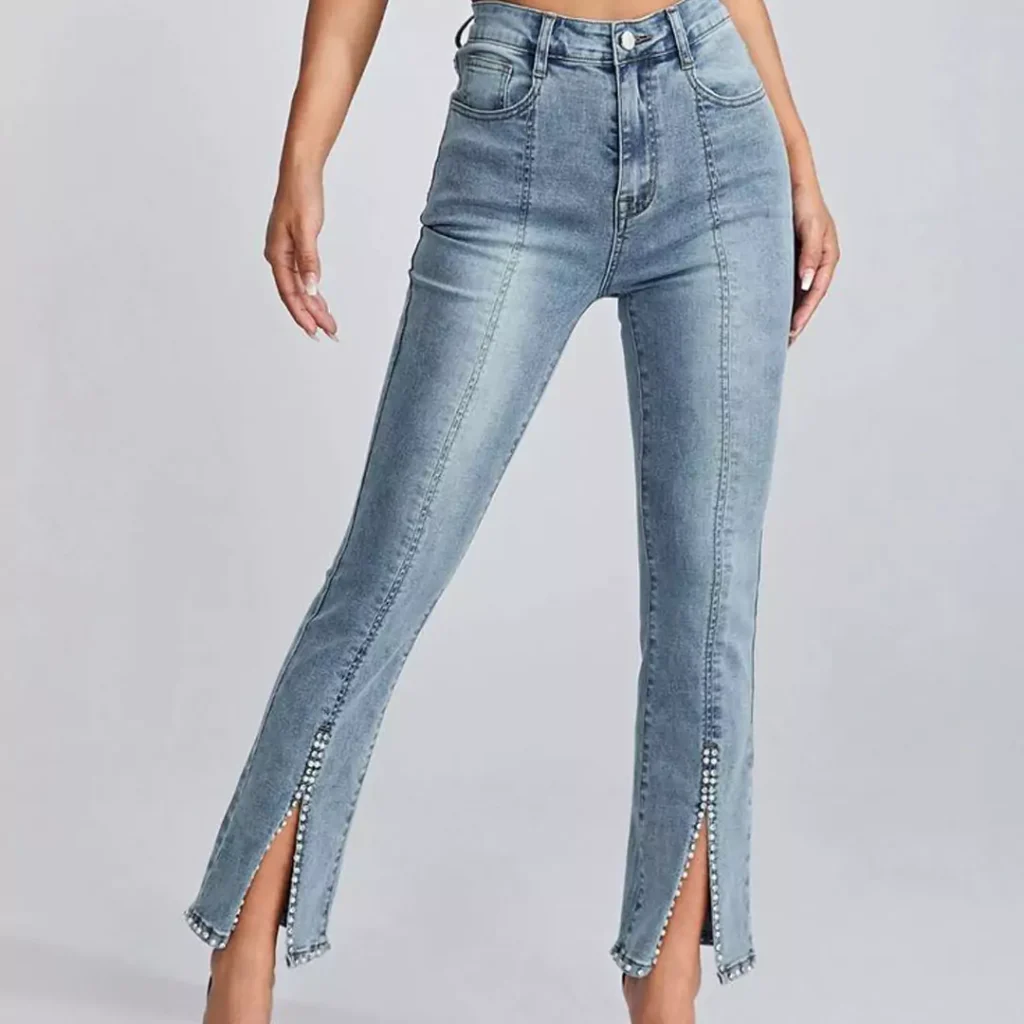 chic Mom-style jean pants for ladies 