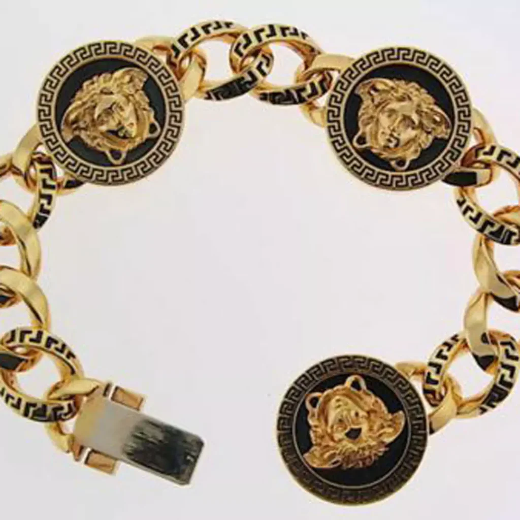 eye-catching Versace men's gold bracelets