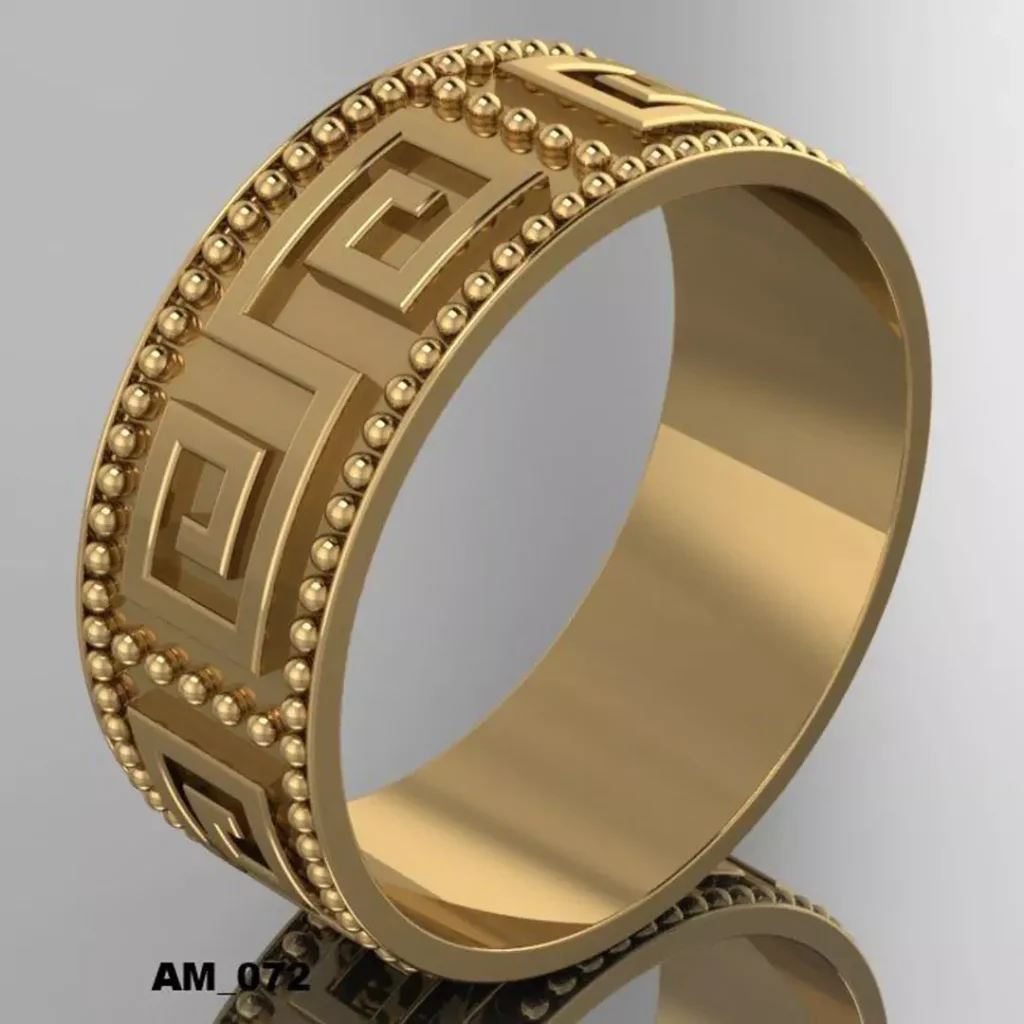 stylish Versace men's gold rings