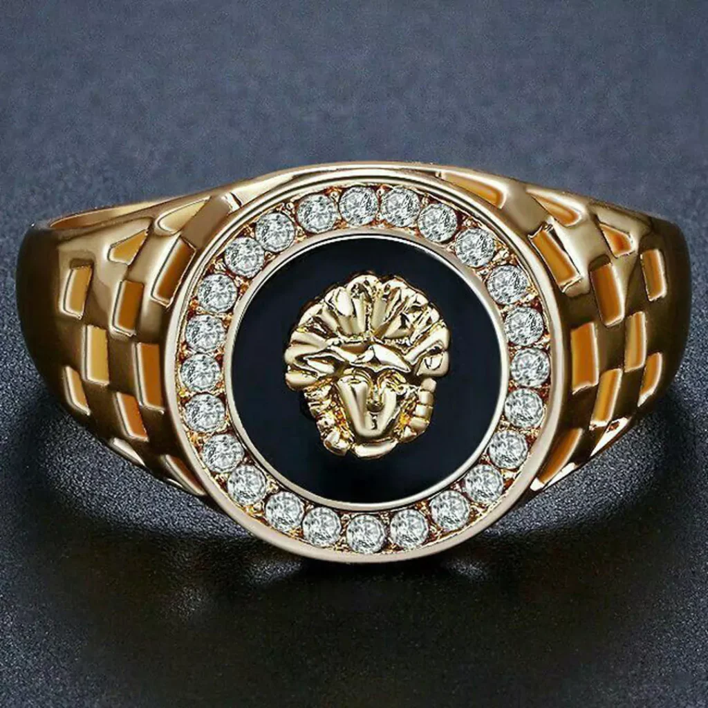 special Versace men's gold rings