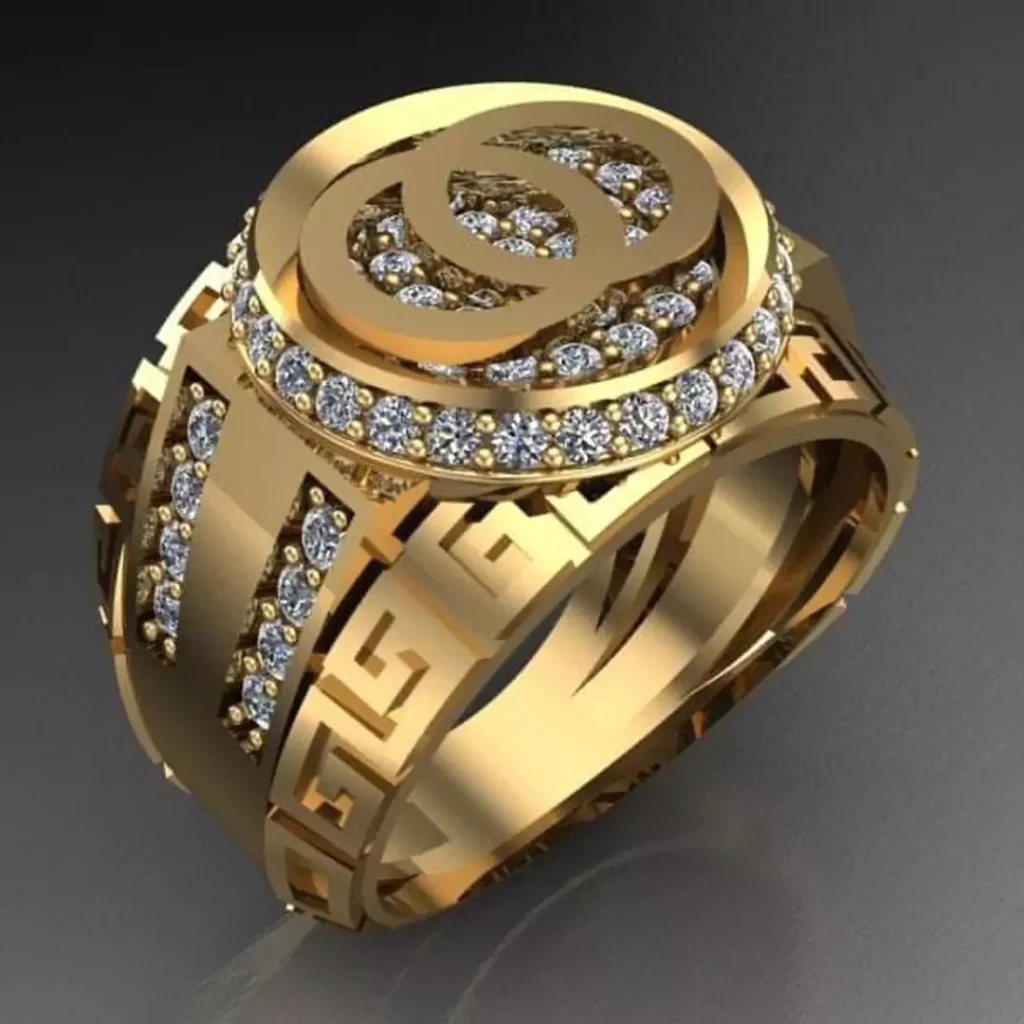 classy Versace men's gold rings