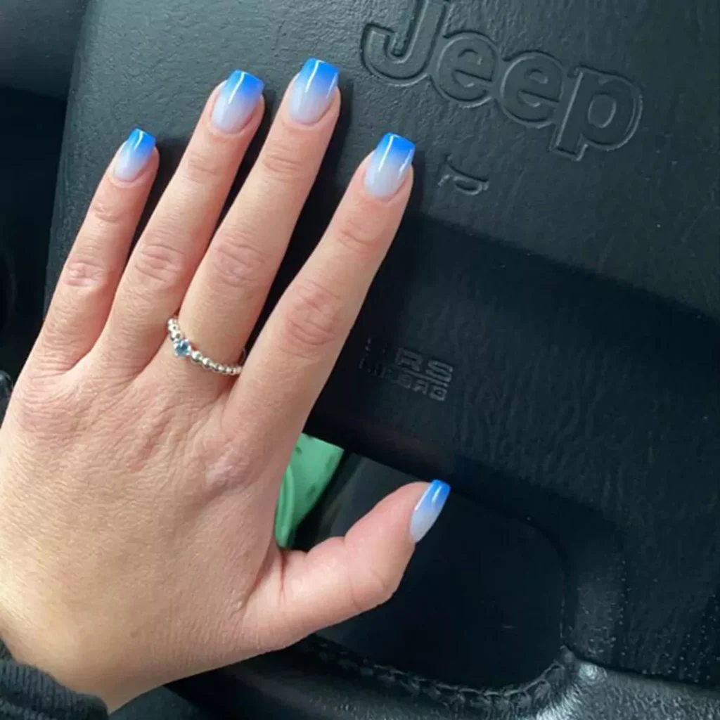 whimsical blue ombre nail designs