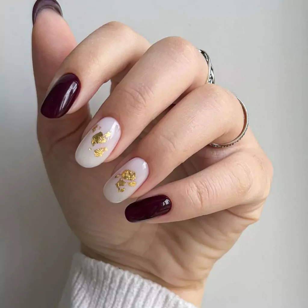 sophisticated nail designs with cranberry crimson 