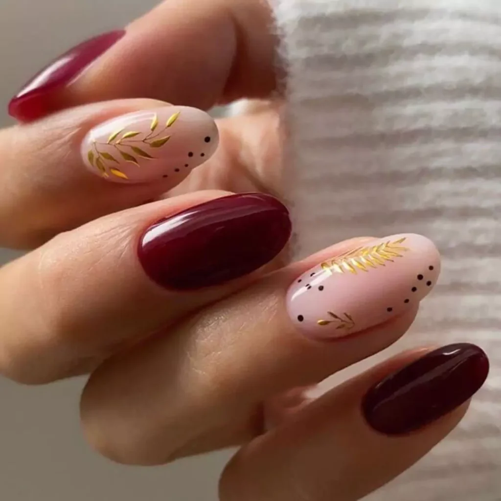 trendy nail designs with cranberry crimson 