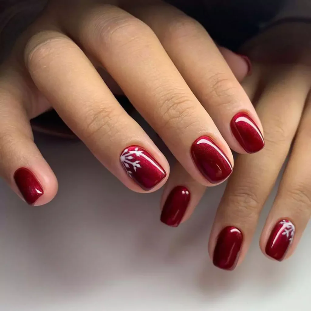 unique nail designs with cranberry crimson 