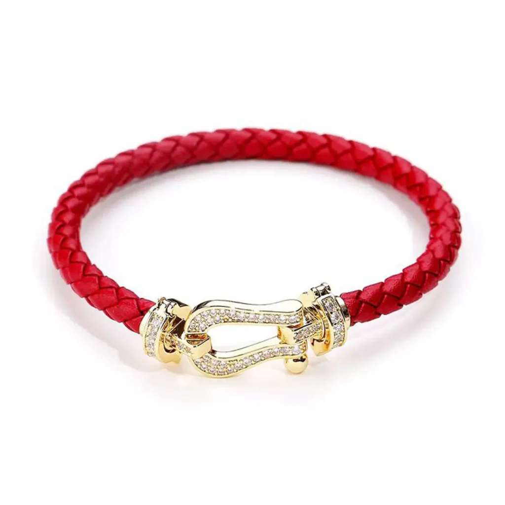 majestic Leather Strap Gold Bracelets 