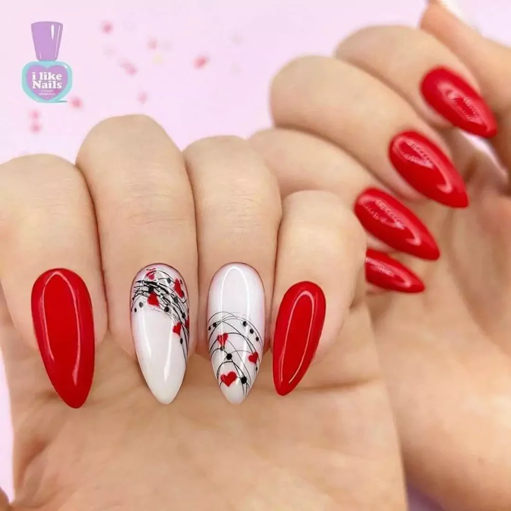 beautiful red nail art designs 