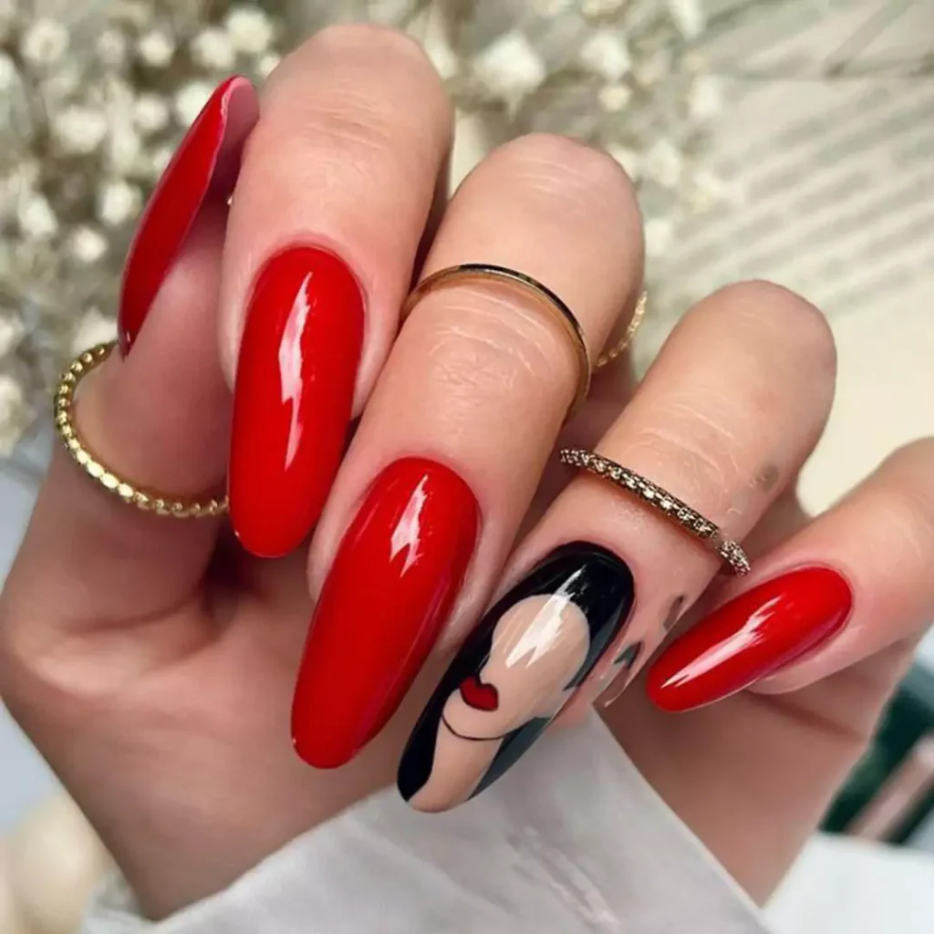 sophisticated red nail art designs 