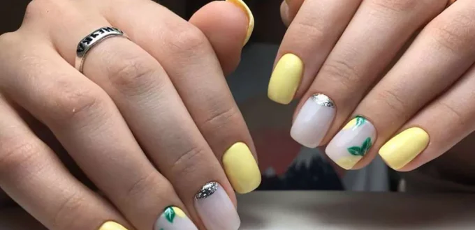 elegant lemon nail designs