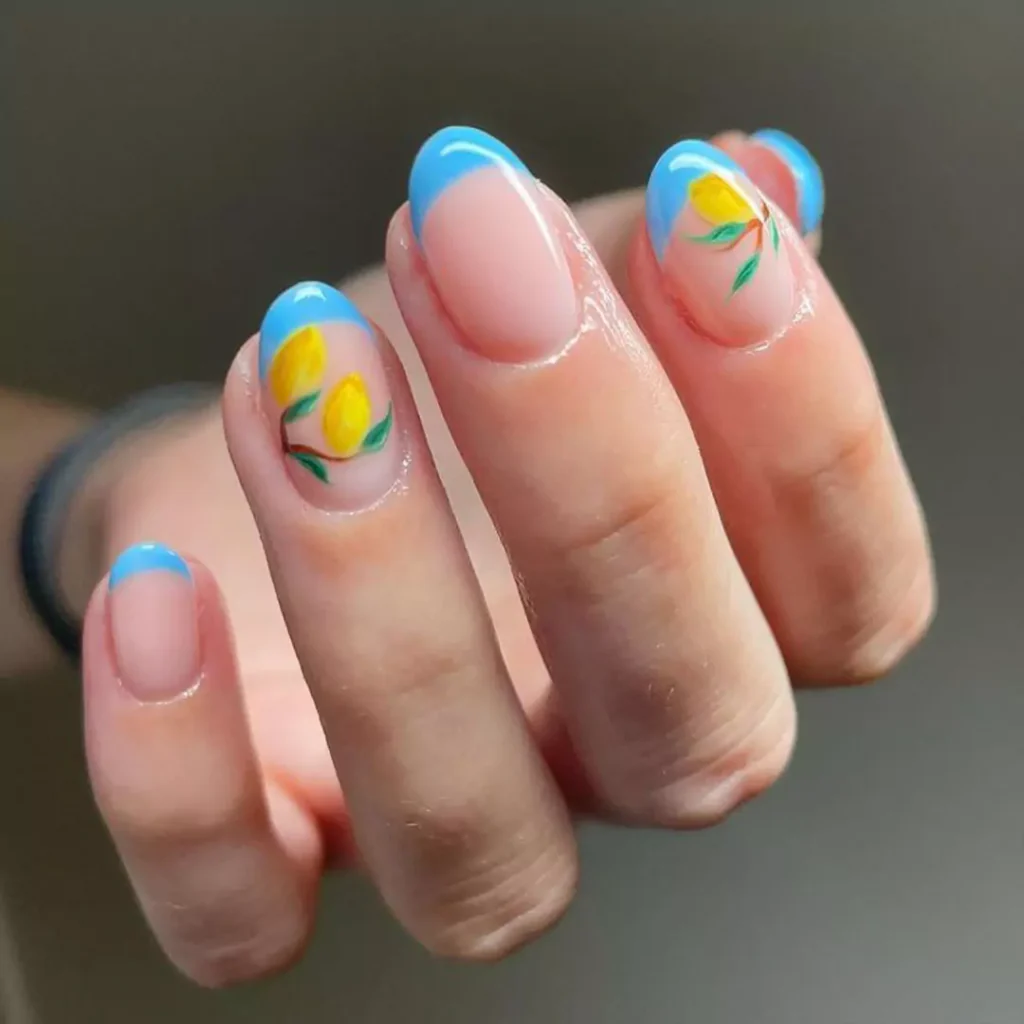 dazzling lemon nail designs 