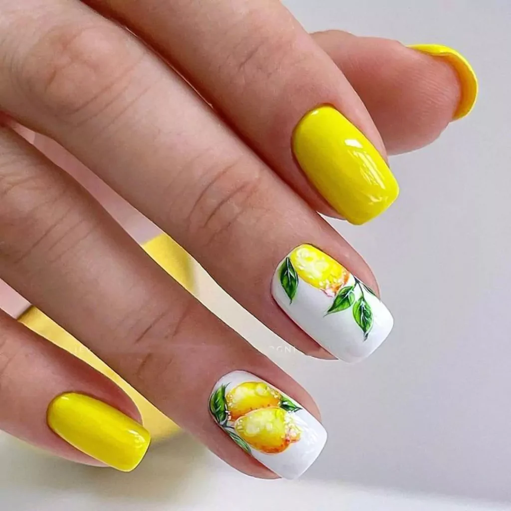 capvating lemon nail designs 