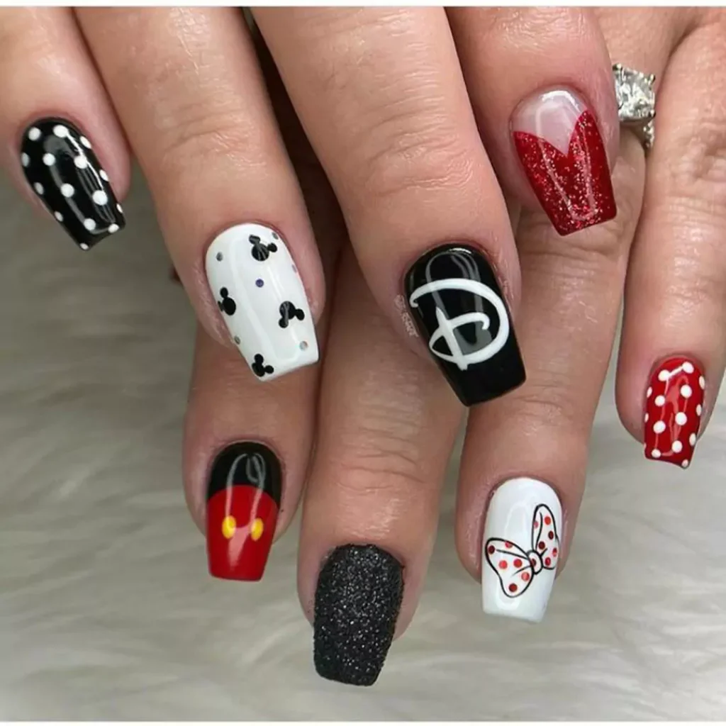 delicate Mickey nail designs of 2024