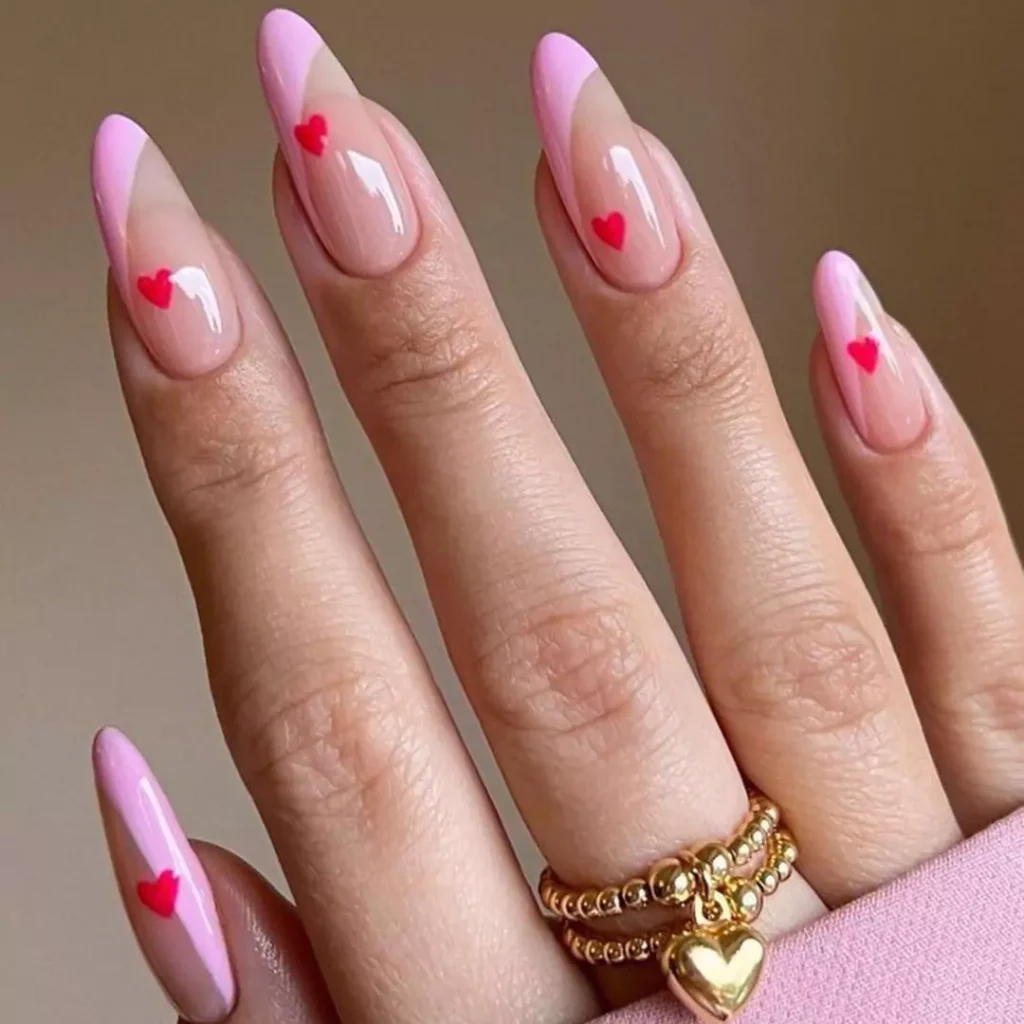 sophisticated white and pink French nail designs 