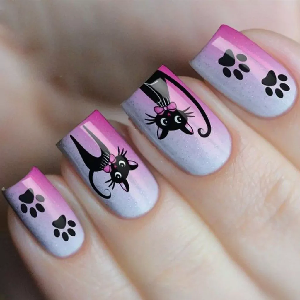 radiant cat nail designs