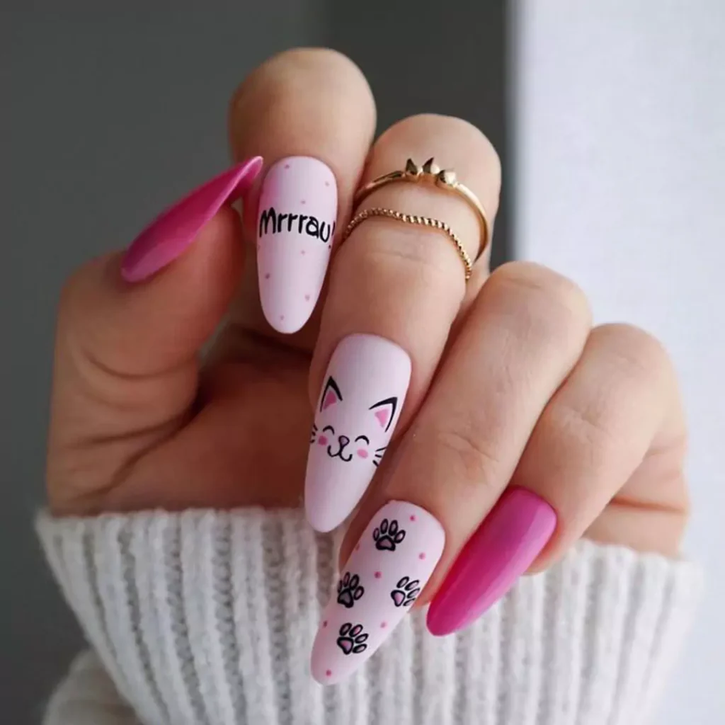 minimalist cat nail designs