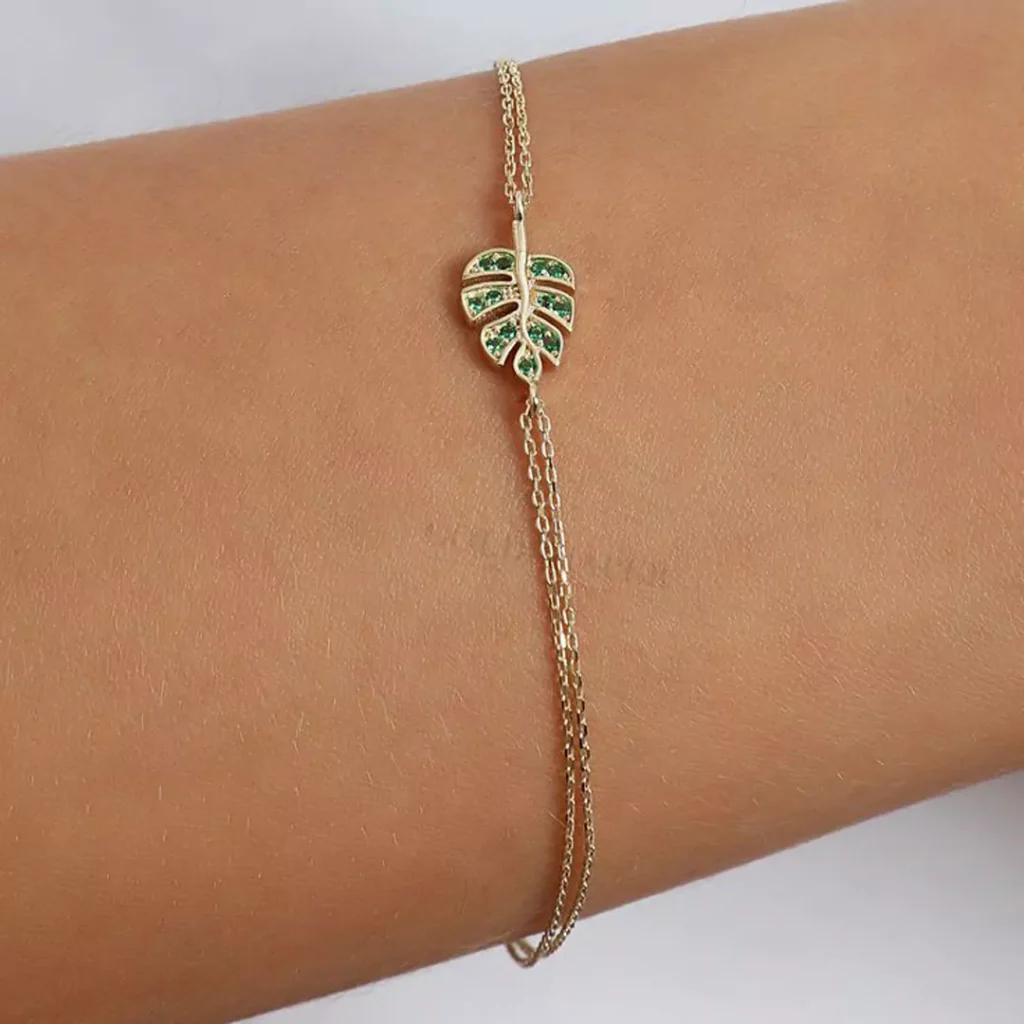 dazzling leaf gold bracelets