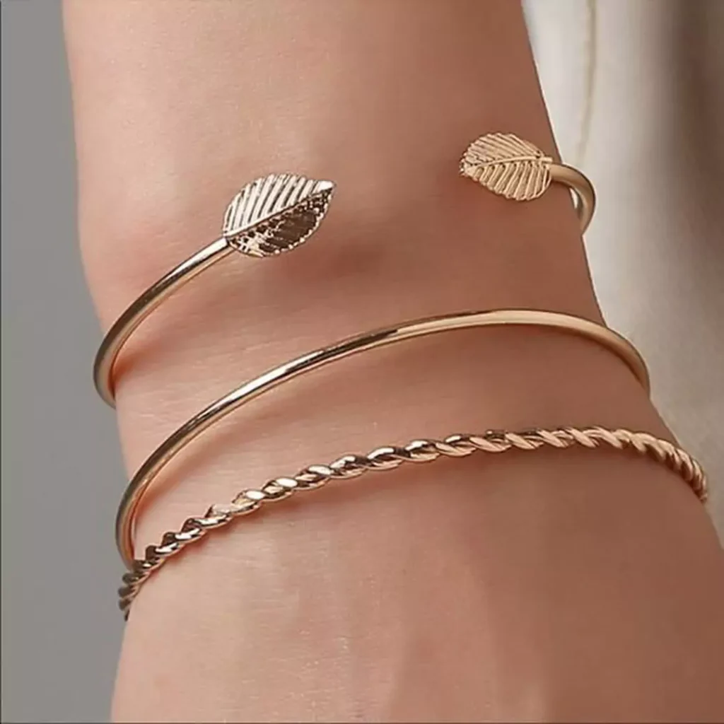 majestic leaf gold bracelets