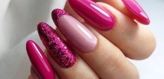 chic magenta nail designs