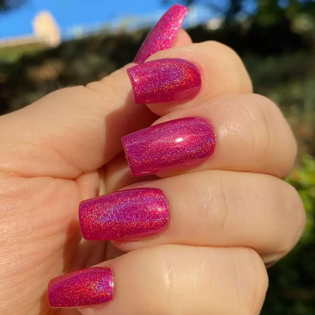 vibrant magenta nail designs 