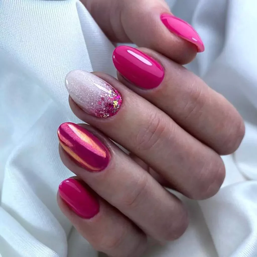 popular magenta nail designs 