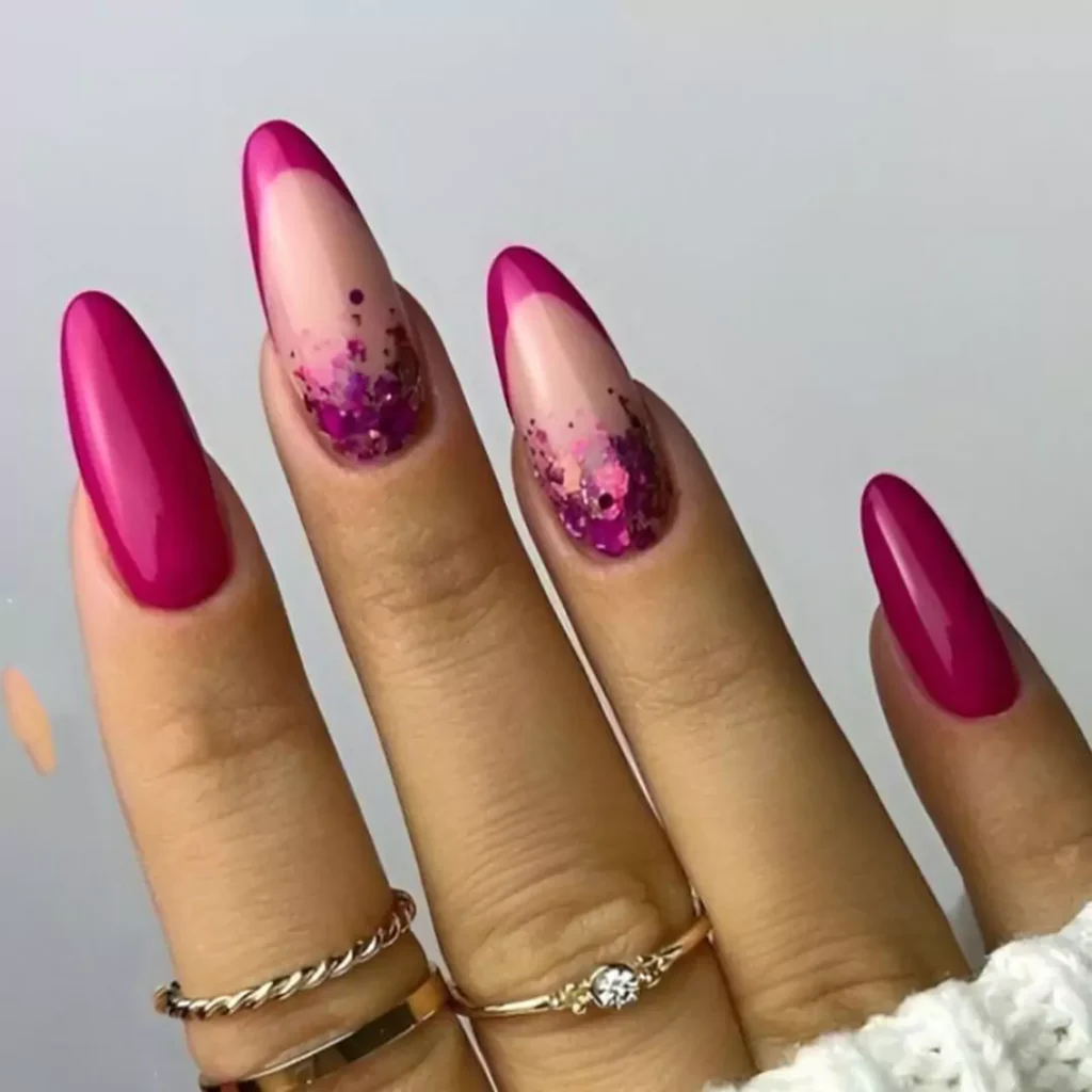 sophisticated magenta nail designs 