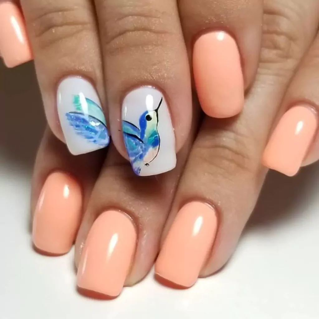 elegant bird nail designs