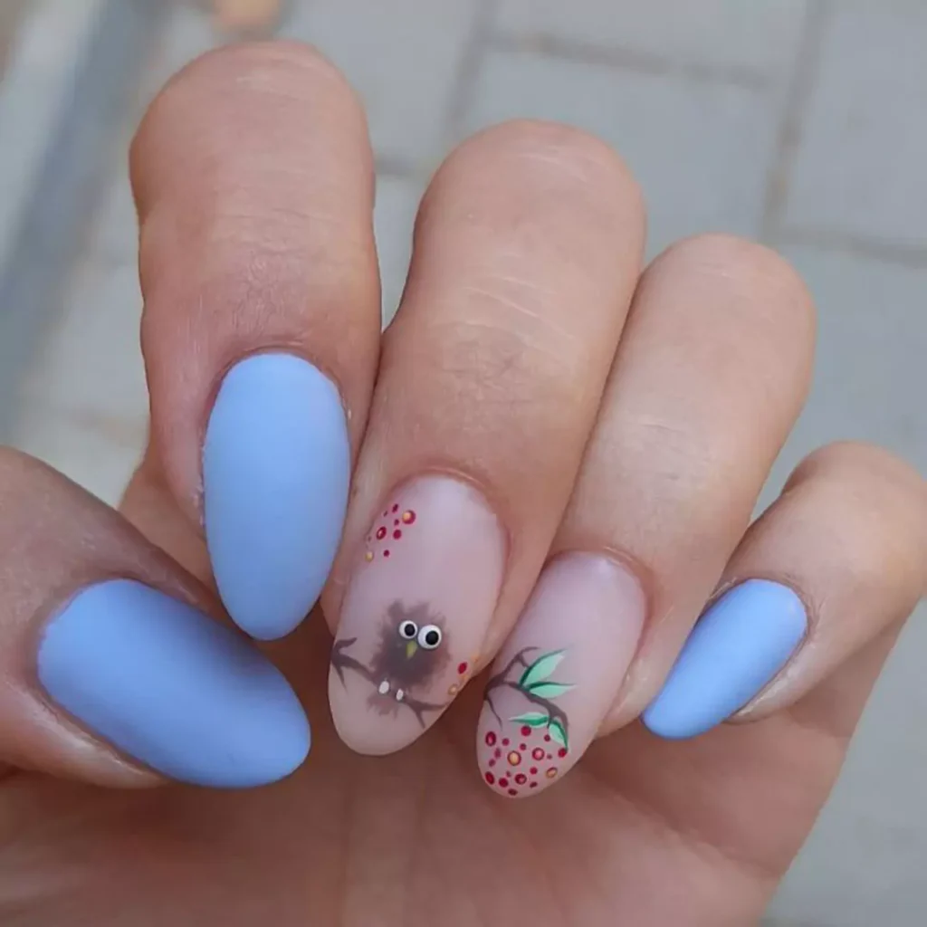 sophisticated bird nail designs