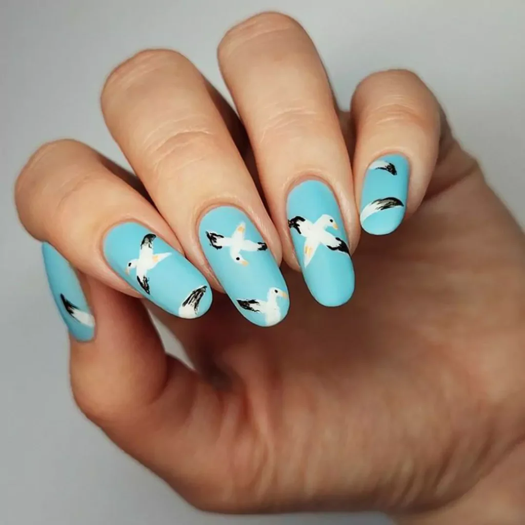 dazzling bird nail designs