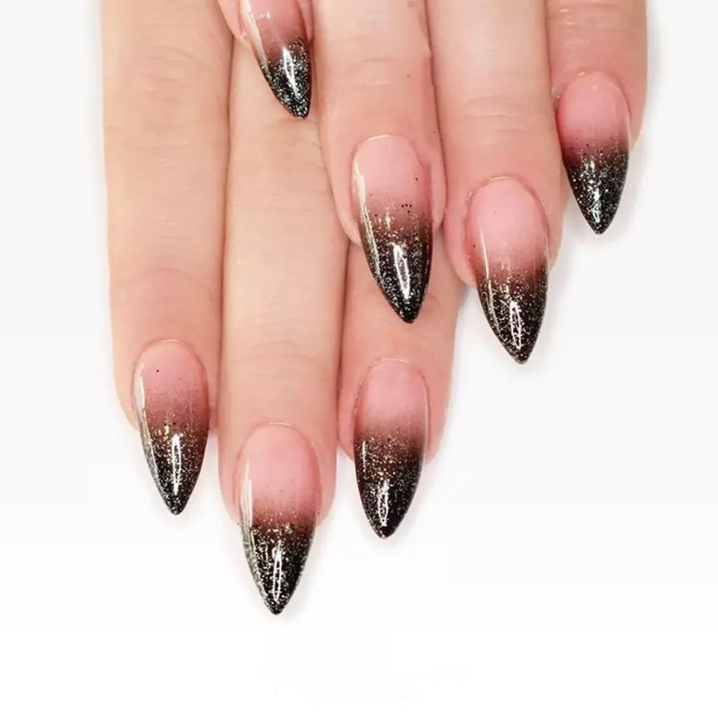 whimsical black ombre nail designs of 2024