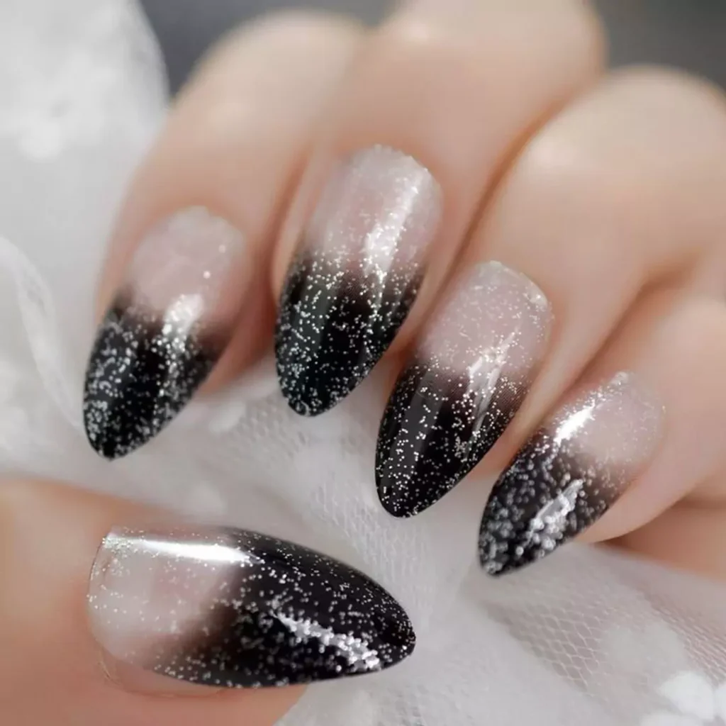 unique black ombre nail designs of 2024