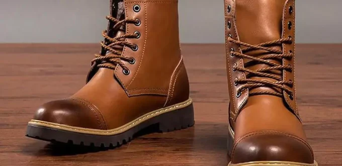 chic brown short boots for men