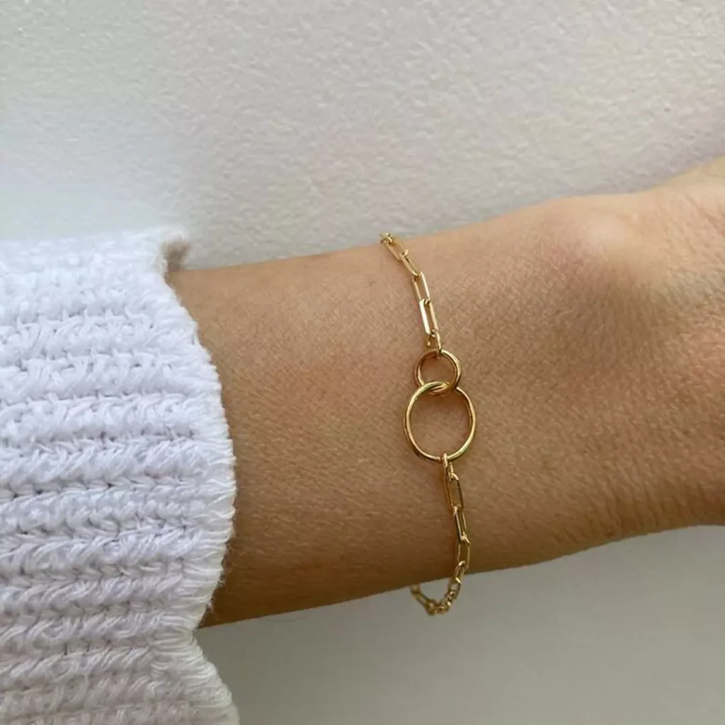 trendy circle design gold bracelets