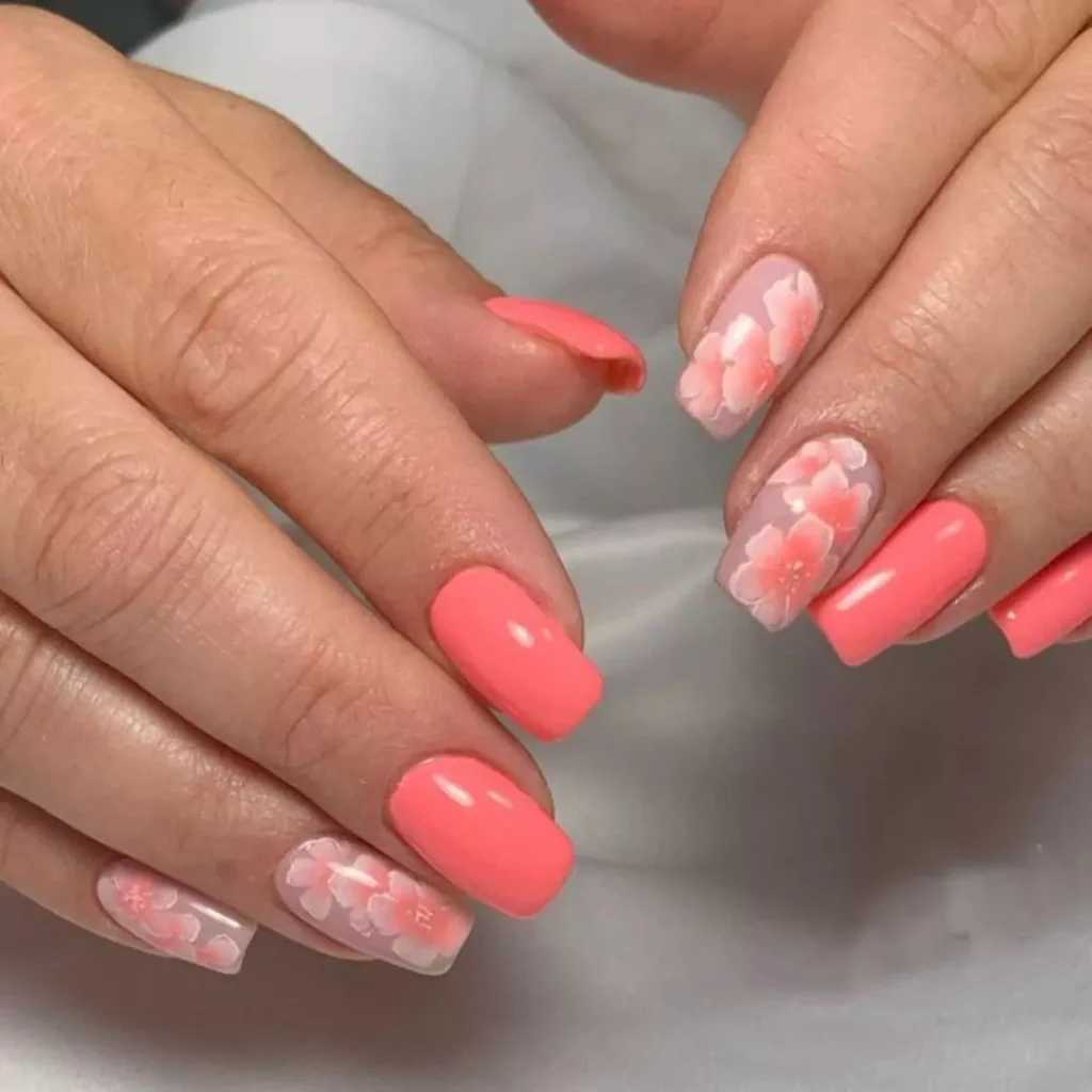 dazzling coral nail designs